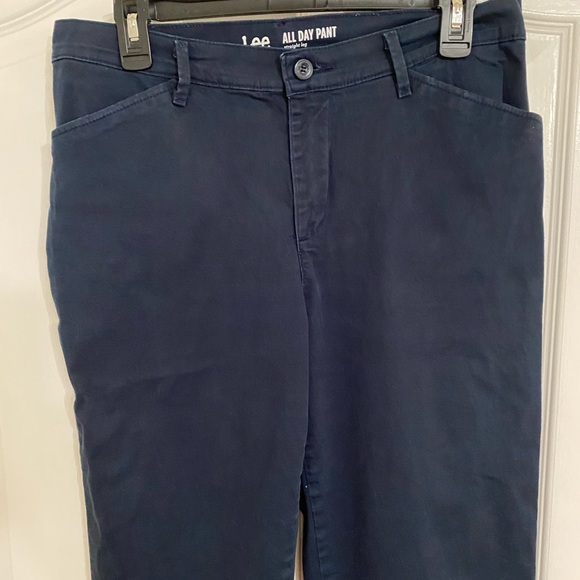 Navy Blue Lee All Day Pants - Picture 2 of 5